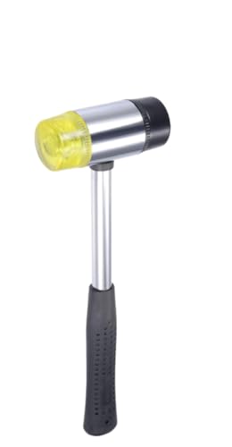 GOLDTOOLS 45 mm Gummihammer mit rutschfestem Gummigriff, Nylon-Gummihammer, doppelseitig, für Heimwerkerhandwerk (Gummihammer 45 mm) von GOLDTOOLS