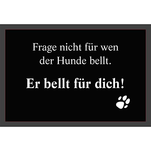 GOODS+GADGETS Fußmatte Schmutzfangmatte Türmatte Fußabstreifer Türvorleger für die Haustür Fußabtreter für innen und außen lustige Motive (Hund) von GOODS+GADGETS