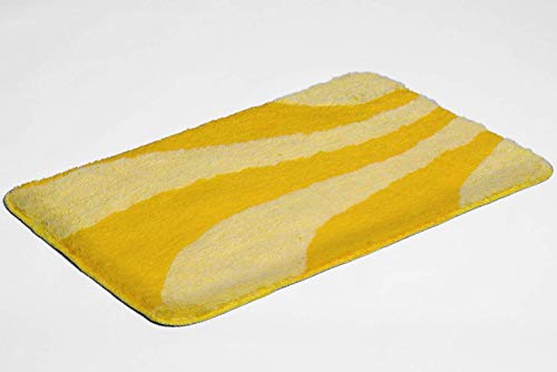 Badematten Badvorleger, Fußmatten London gelb 70x120cm extra groß von Goodway