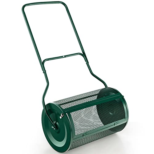 GOPLUS Kompoststreuer 80 L, Düngerstreuer mit Seitenverschlüssen & U-Griff, Torfmoosstreuer mit Metallgitter, Gartenstreuer für Torfmoos, Dünger, Samen (Grün) GOPLUS Kompoststreuer 80 L, Düngerstreuer mit Seitenverschlüssen & U-Griff, Torfmoosstreuer mit Metallgitter, Gartenstreuer für Torfmoos, Dünger, Samen (Grün) von GOPLUS