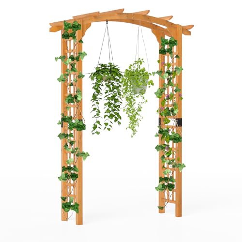 GOPLUS Rosenbogen Holz, Torbogen mit mit Spalieren & erweitertem Dach, Gartenbogen Pergola Rankhilfe für Kletterpflanzen, Hochzeitsbogen Rankbogen für Garten, Hochzeiten & Partys (160 x 60 x 229 cm) GOPLUS Rosenbogen Holz, Torbogen mit mit Spalieren & erweitertem Dach, Gartenbogen Pergola Rankhilfe für Kletterpflanzen, Hochzeitsbogen Rankbogen für Garten, Hochzeiten & Partys (160 x 60 x 229 cm) von GOPLUS