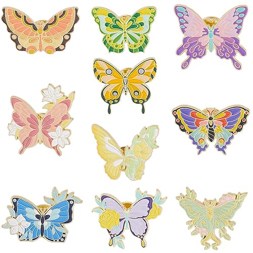 GORGECRAFT 10 Stil Schmetterling Emaille Pins Set Blume Und Schmetterlinge Emaille Pins Coole Horror Emaille Anstecknadeln Broschen Anstecknadel Für Frauen Rucksäcke Steampunk Abzeichen Schmuck GORGECRAFT 10 Stil Schmetterling Emaille Pins Set Blume Und Schmetterlinge Emaille Pins Coole Horror Emaille Anstecknadeln Broschen Anstecknadel Für Frauen Rucksäcke Steampunk Abzeichen Schmuck von GORGECRAFT