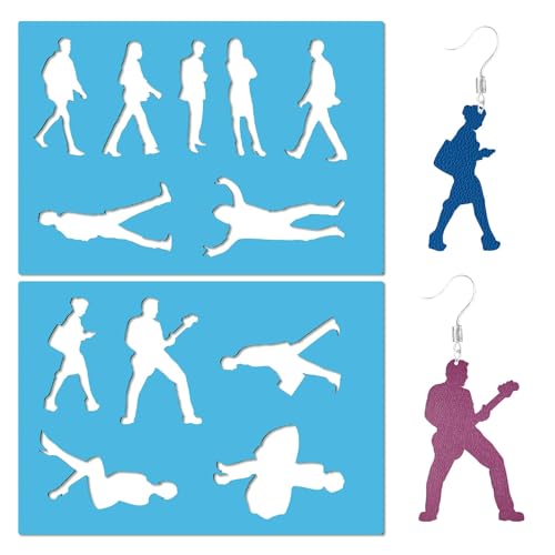 GORGECRAFT 2 Stile Vorlage Für Menschliche Figuren Männliche Und Weibliche Gehende Menschen Zeichenschablonen Acryl Lederschmuck-Schablone Zum Malen Auf Holz Scrapbook Wand Boden Ohrringe Basteln GORGECRAFT 2 Stile Vorlage Für Menschliche Figuren Männliche Und Weibliche Gehende Menschen Zeichenschablonen Acryl Lederschmuck-Schablone Zum Malen Auf Holz Scrapbook Wand Boden Ohrringe Basteln von GORGECRAFT