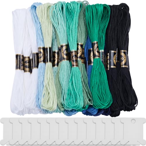 GORGECRAFT 36 Strang Polyester-Stickgarn 288m Stickgarn-Set 3 Stile 6-Lagig Kreuzstichgarn Segmentiert Gefärbt Farbverlauf Mit 14 Kunststoff-Fadenwickelbrettern Für Heimwerker-Kunsthandwerk GORGECRAFT 36 Strang Polyester-Stickgarn 288m Stickgarn-Set 3 Stile 6-Lagig Kreuzstichgarn Segmentiert Gefärbt Farbverlauf Mit 14 Kunststoff-Fadenwickelbrettern Für Heimwerker-Kunsthandwerk von GORGECRAFT