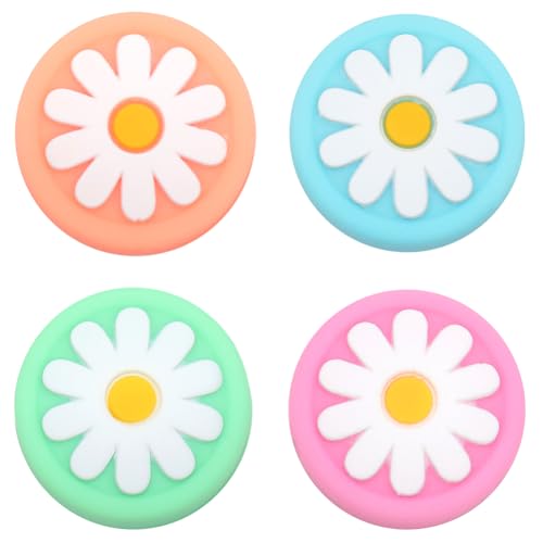 GORGECRAFT 4 Farbe Daisy Silikon Joycon Daumengriffkappen Blumen Joystickkappe Tastenkappen Analog Joy Con Stick Schutzhülle Kompatibel Mit Switch OLED Lite Konsole Für NS Joycon Controller GORGECRAFT 4 Farbe Daisy Silikon Joycon Daumengriffkappen Blumen Joystickkappe Tastenkappen Analog Joy Con Stick Schutzhülle Kompatibel Mit Switch OLED Lite Konsole Für NS Joycon Controller von GORGECRAFT