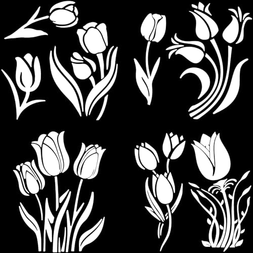 GORGECRAFT 4 Stile Tulpen-Autoaufkleber Weiße Blumen-Silhouette Autoaufkleber Tulpen-Vinylaufkleber Wasserfest Reflektierend Selbstklebend Aufkleber Für Auto Laptop Fenster Stoßstange Aufkleber GORGECRAFT 4 Stile Tulpen-Autoaufkleber Weiße Blumen-Silhouette Autoaufkleber Tulpen-Vinylaufkleber Wasserfest Reflektierend Selbstklebend Aufkleber Für Auto Laptop Fenster Stoßstange Aufkleber von GORGECRAFT