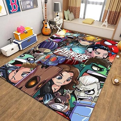 GOUDAQU Bereich Teppich Cartoon Teppich Wohnzimmer Schlafzimmer Sofa Türmatte Küche Wohnkultur rutschfeste Bodenmatte Geschenke 90X150Cm von GOUDAQU