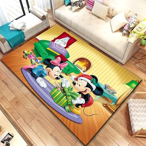 GOUDAQU Maus und Ente Cartoon Muster Bereich Teppich Wohnzimmer Bodenmatte Küche Bodenmatte Schlafzimmer Bodenmatte Campingmatte 60x90cm von GOUDAQU