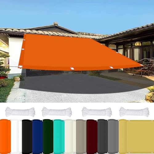 Rechteck Sonnenschutz Garten Balkon 1.4 x 1.6 m 98% UV Schutz Sonnensegel für Sandkasten mit Ösen Und Kordel,Ohne Bohren für Balkon Terrasse Garten Camping, Orange von GOUSAILS