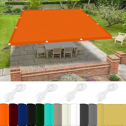 Schattiernetz mit Ösen 0.8 x 1.5 m 98% UV Schutz Sonnensegel Strand mit Ösen Und Kordel,Ohne Bohren für Balkon Terrasse Garten Camping, Orange von GOUSAILS