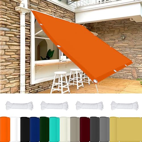 Sonnensegel 1 x 6.5 m 98% UV Schutz Sonnensegel Sandkasten mit Ösen Und Kordel,Ohne Bohren für Balkon Terrasse Garten Camping, Orange von GOUSAILS