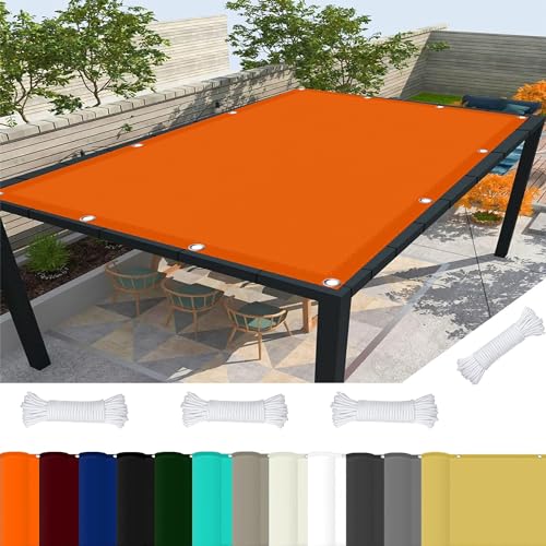 Sonnensegel Sonnenschutz Rechteckig Wasserdicht 0.6 x 5 m 98% UV Schutz Sonnensegel Schattiernetz Garten mit Ösen Und Kordel,PES Polyester für Garten Balkon Terrasse Camping, Orange von GOUSAILS