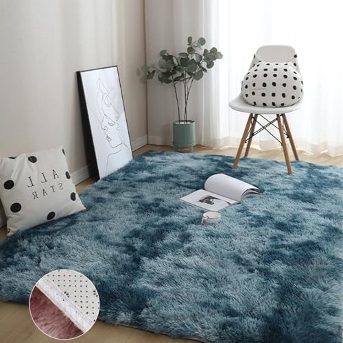 GOUSANG Shaggy Teppich 250 x 300 cm Lammfell Schaffell Teppich Longhair Wolle Bettvorleger Wolle Bettvorleger Sofa Matte für Kuche Schlafzimmer Wohnzimmer, Dunkelblau GOUSANG Shaggy Teppich 250 x 300 cm Lammfell Schaffell Teppich Longhair Wolle Bettvorleger Wolle Bettvorleger Sofa Matte für Kuche Schlafzimmer Wohnzimmer, Dunkelblau von GOUSANG
