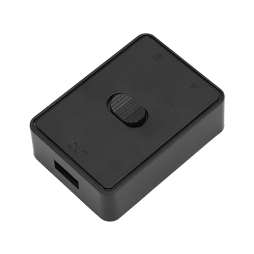 GOWENIC USB 2.0 Switch Wahlschalter, Bidirektionaler USB Switch, 2 in 1 Out oder 1 in 2 Out USB KVM Switch für PCs, Maus, Tastatur, Drucker, Scanner von GOWENIC