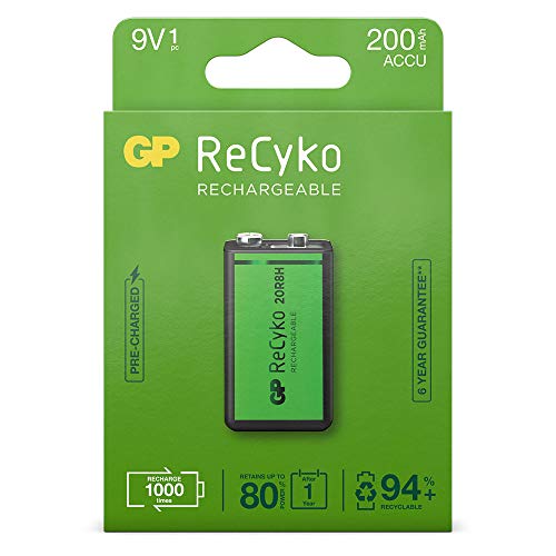 GP Batteries ReCyko+ 6LR61 9V Block-Akku NiMH 200 mAh 8.4V 1St. von GP