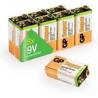 8 GP Batterie SUPER E-Block 9,0 V von GP