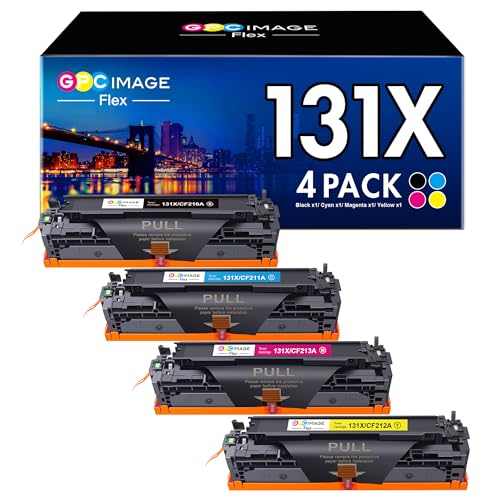 GPC Image Flex 131X, Kompatibel für HP Laserjet Pro 200 Color MFP M276nw für HP 131A 131, für HP Laserjet Pro 200 Color M276n M251n M251nw M276 M251 276nw 276n (4er-Pack) von GPC Image Flex