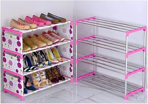 GPECTIFO Schuhregal-Organizer, einfacher freier Stil, Schuhkarton, Aufbewahrung im Eingangsbereich, Gods, einreihiger Schuhschrank, Schuhaufbewahrungsbox (Color : Pink) von GPECTIFO