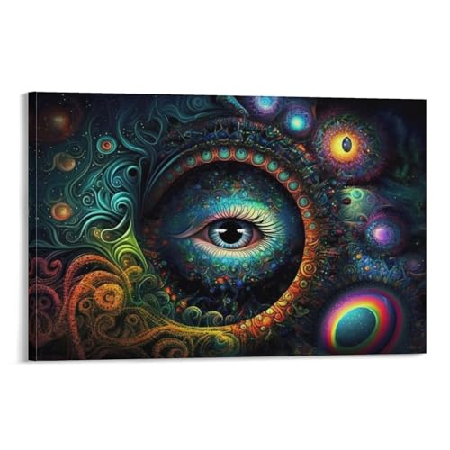 GQmoney Art Third Eye Field-Gemälde, Wandkunst auf Leinwand, abstrakte Leinwand-Wandkunst für Wohnzimmer, Schlafzimmer, Wanddekoration, modernes Kunstwerk, 20 x 30 cm von GQmoney