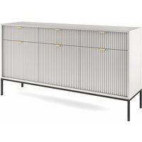 Graingold - Sideboard 154cm Amber - Kommode mit Schubladen und Türen, Schrank mit Beinen für das Wohnzimmer, Schlafzimmer - Hellgrau - Hellgrau von GRAINGOLD