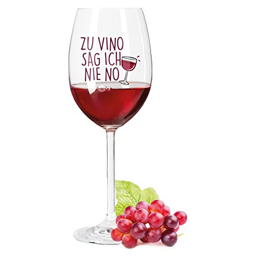 Leonardo Weinglas mit UV-Druck - Zu Vino sag ich nie no - Geschenk für Weinliebhaber - Witziges Glas mit Spruch - Geschenke für Sie & Ihn zum Geburtstag oder Weihnachten - Farbe: Daily UV von GRAVURZEILE