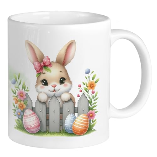 GRAZDesign Personalisierte Ostertasse mit Name und Osterhase, Geschenk Ostern für Jungen und Mädchen, Kindertasse Keramik 330ml von GRAZDesign