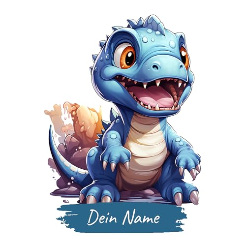 GRAZDesign Wandtattoo Dino mit Namen personalisiert Dinosaurier für Kinderzimmer Junge - Wandaufkleber über Bett & Sofa - 79x57cm GRAZDesign Wandtattoo Dino mit Namen personalisiert Dinosaurier für Kinderzimmer Junge - Wandaufkleber über Bett & Sofa - 79x57cm von GRAZDesign