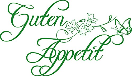 GRAZDesign Wandtattoo Küche Guten Appetit | Küchenaufkleber selbstklebend - 70x40cm / 062 hellgrün von GRAZDesign