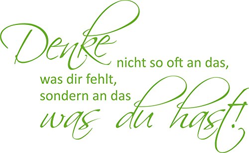 GRAZDesign Wandtattoo Sprüche Motivation für Betrieb, Büro, Wohnzimmer, Sport Wandaufkleber - 82x50cm / 063 lindgrün von GRAZDesign