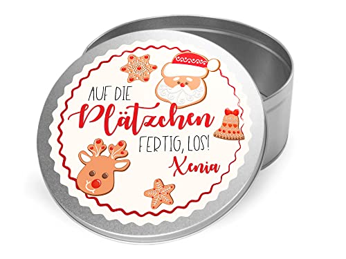 GRAZDesign Keksdose personalisiert mit Namen Nikolaus Plätzchendose Weihnachten Gebäckdose | Dose für Weihnachtsplätzchen Geschenk für Kinder von GRAZDesign