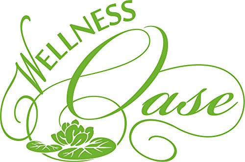 GRAZDesign Wandtattoo Bad Wellnessoase, Wandaufkleber Badezimmer Wand Aufkleber - 60x40cm / 063 lindgrün von GRAZDesign