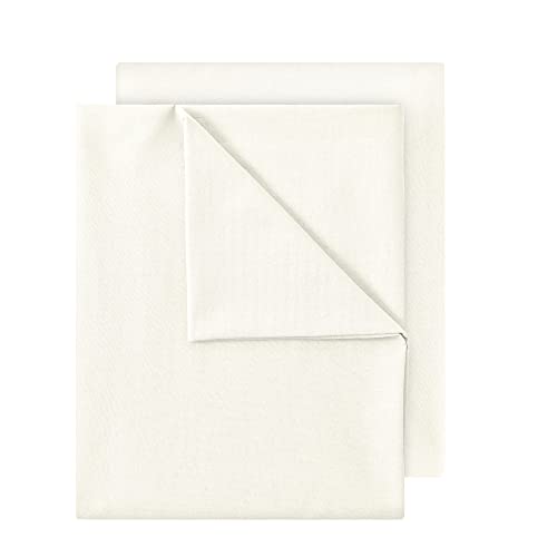 GREEN MARK Textilien 2er Pack Klassische Bettlaken Betttuch Laken Leintuch Haustuch 100% Baumwolle ohne Gummizug vielen Größen und Farben Größe: 150x250 cm, Natur/Creme von GREEN MARK Textilien