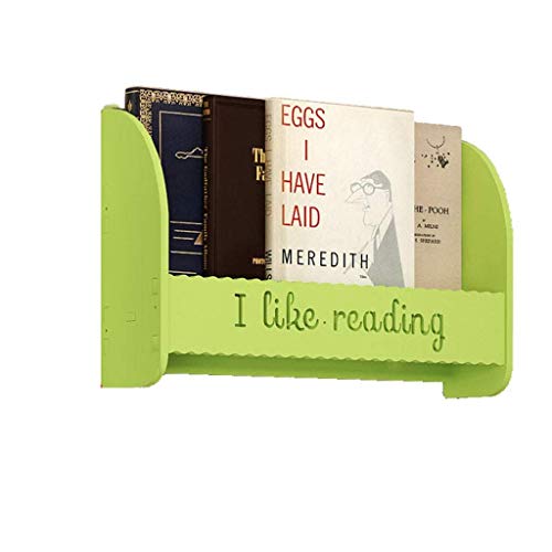 Bücherregal Bücherregal mit hohen Kapazität Wand- Kinderkindergarten Bücherregal Frei von Stanzmontageständer Schränke for die Bücher Aufbewahrungsregal (Color : Green, Size : M) von GRFIT