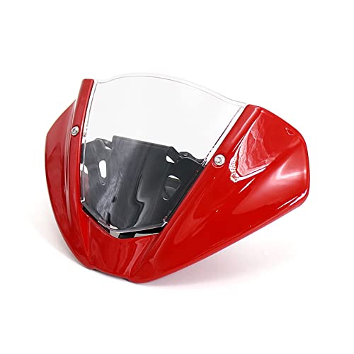 Motorrad Windabweiser 4 Farben Für Ducati Für Monster 937 MONSTER 950 2022 2021 Motorrad Windschutzscheibe Windschutzscheibe Verkleidung Zubehör Windschutzscheibe Abweiser ( Farbe : Red Transparent ) von GRFIT