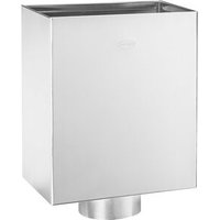 Grömo® Zink Wasserfangkasten ø100 Flachdach klein, mit Zulauf ø110, Dichtung 280x240x150, 63168 von GROMO