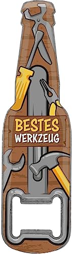 GRUSS & CO Flaschenöffner Motiv "Bestes Werkzeug" | lustige Flaschenöffner mit Magnet | Männergeschenk, Partygeschenk | 48601 von GRUSS & CO