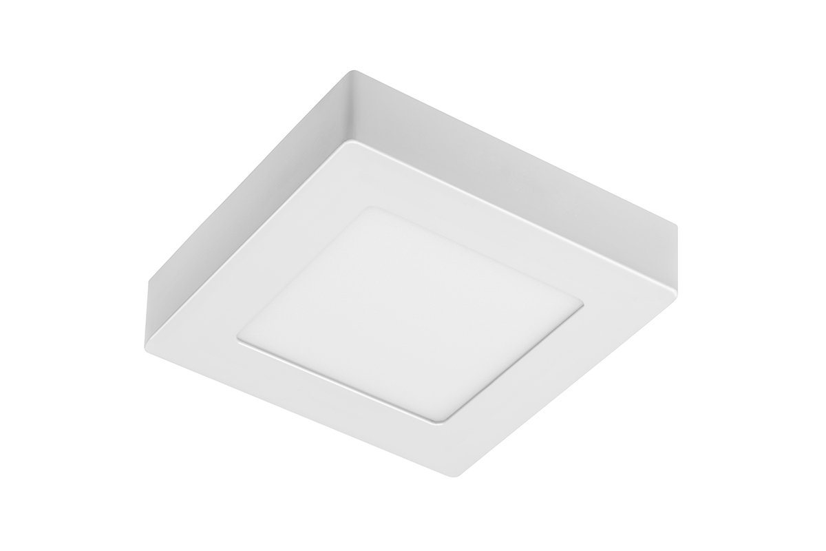 GTV LED Deckenleuchte LED Aufputz Deckenlampe Panel Deckenleuchte Rund, Warmweiß, Eckig 17x17 cm, 1020 Lumen, Warmweiß (3000 K) von GTV