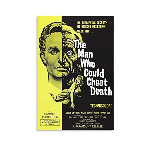 Poster, Motiv: Britischer Horrorfilm 1959, The Man Who Could Cheat Death, Poster, Kunstdruck, Wandgemälde, Leinwand, Poster, Geschenke, moderne Schlafzimmer-Dekoration, 40 x 60 cm von GUANGYING