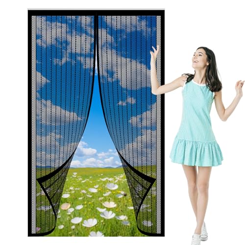 Fliegengitter Balkontür 79 x 195 cm Stärkere Magnet Insektenschutz Tür Starken Magneten für Balkon Und Terrassentüren, Schwarz Fliegengitter Balkontür 79 x 195 cm Stärkere Magnet Insektenschutz Tür Starken Magneten für Balkon Und Terrassentüren, Schwarz von GUOGHUI