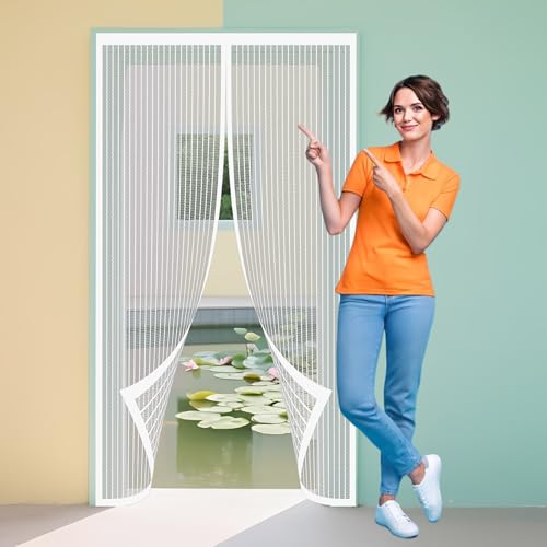 Fliegengitter Tür Magnet 80 x 192 cm Klebemontage Ohne Bohren Moskitonetze für Türen für Terrassen Wohnzimmer, Weiß Fliegengitter Tür Magnet 80 x 192 cm Klebemontage Ohne Bohren Moskitonetze für Türen für Terrassen Wohnzimmer, Weiß von GUOGHUI