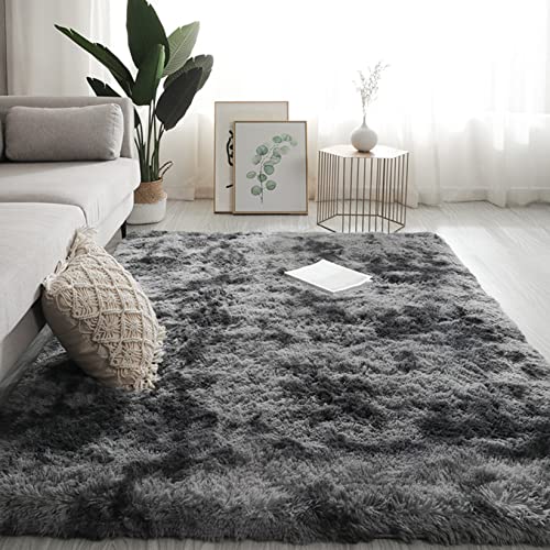 GUOYUYU Lammfell Teppich 80x140cm extra weich Wetterfest Balkon Terrasse Teppich 100% Bio ​Schaffell für Wohnzimmer, unter dem Kamin, Schlafzimmer, Dunkelgrau von GUOYUYU