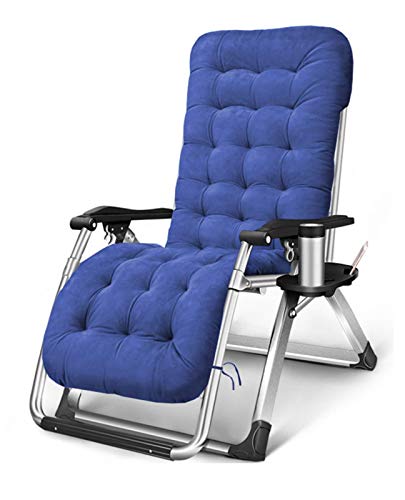 Terrassen-Liegestuhl, klappbarer Schwerelosessel (65 cm breit) für schwere Menschen, tragbarer Lounge-Stuhl, Metallschloss, abnehmbares EPE-Kissen, vier Jahreszeiten erhältlich, unterstützt 210 kg von GWFBLID