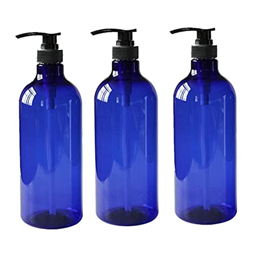 GXFCAI 1000 ml Badezimmer Shampoo Flasche Seifenspender Body Wash Conditioner Nachfüllbare Glas Kunststoff Presse Flasche Lagerung Leere Flasche von GXFCAI