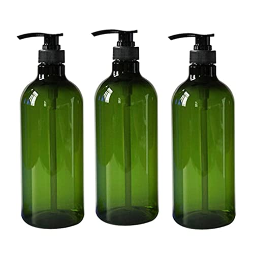 GXFCAI 1000 ml Pressflasche Blau Grün Braun Kunststoff Shampoo Body Wash Haar Conditioner Spender Lotion Seife Flaschen Flüssiger Behälter von GXFCAI