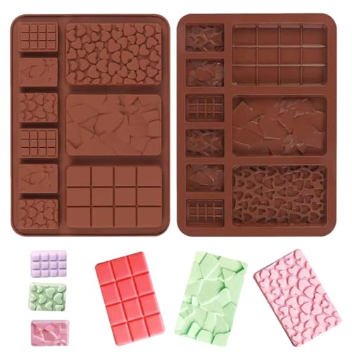 GXGM Silikonform Schokolade,Silikon Schokoladenform, Süßigkeitenformen Silikonformen Schokoladenform Silikon-Backform Non-stick Mini Chocolate Bar Mold für DIY Schokolade Praline Süßigkeiten, 2 Stück GXGM Silikonform Schokolade,Silikon Schokoladenform, Süßigkeitenformen Silikonformen Schokoladenform Silikon-Backform Non-stick Mini Chocolate Bar Mold für DIY Schokolade Praline Süßigkeiten, 2 Stück von GXGM