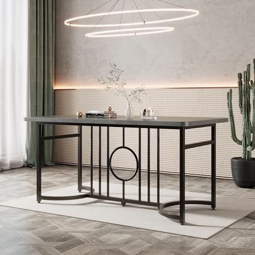 GYNGTLC Moderner minimalistischer Esstisch, klappbar, Schwarze Metallbeine,Indoor Esstische GYNGTLC Moderner minimalistischer Esstisch, klappbar, Schwarze Metallbeine,Indoor Esstische von GYNGTLC