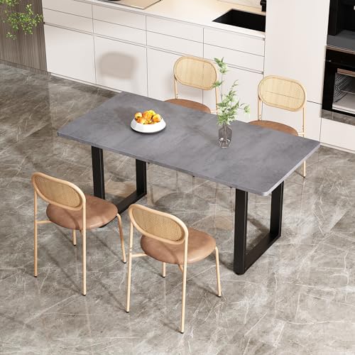 GYNGTLC Tabelle im Industriestil, rechteckiger Esstisch, Kaffee-Freizeittisch, moderner einfacher Esstisch aus Eisen, Grau GYNGTLC Tabelle im Industriestil, rechteckiger Esstisch, Kaffee-Freizeittisch, moderner einfacher Esstisch aus Eisen, Grau von GYNGTLC