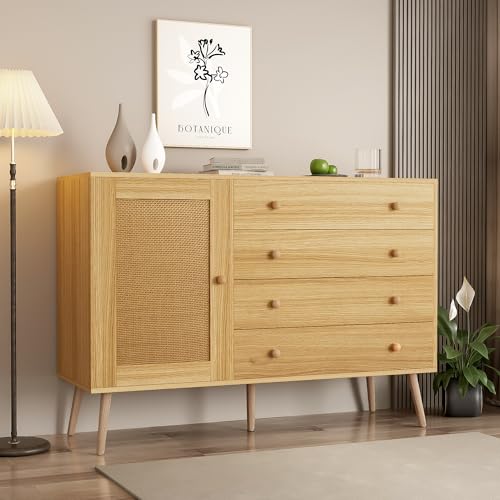 GYNGTLC Umweltfreundlicher Sideboard,120 cm Holzseitenschrank mit 4 Schubladen und 1 Schranktür GYNGTLC Umweltfreundlicher Sideboard,120 cm Holzseitenschrank mit 4 Schubladen und 1 Schranktür von GYNGTLC