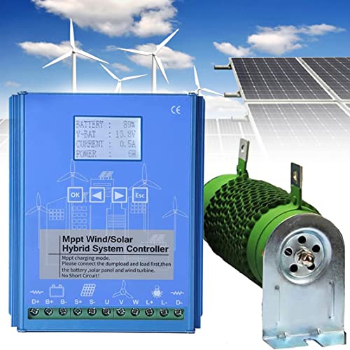 GYQSSD 2000W/4000W/6000W MPPT Solar Wind Hybrid System Laderegler, 12V/24V/48V Off Grid MPPT Windturbinengenerator Laderegler für den Heimgebrauch,6000W-48V von GYQSSD