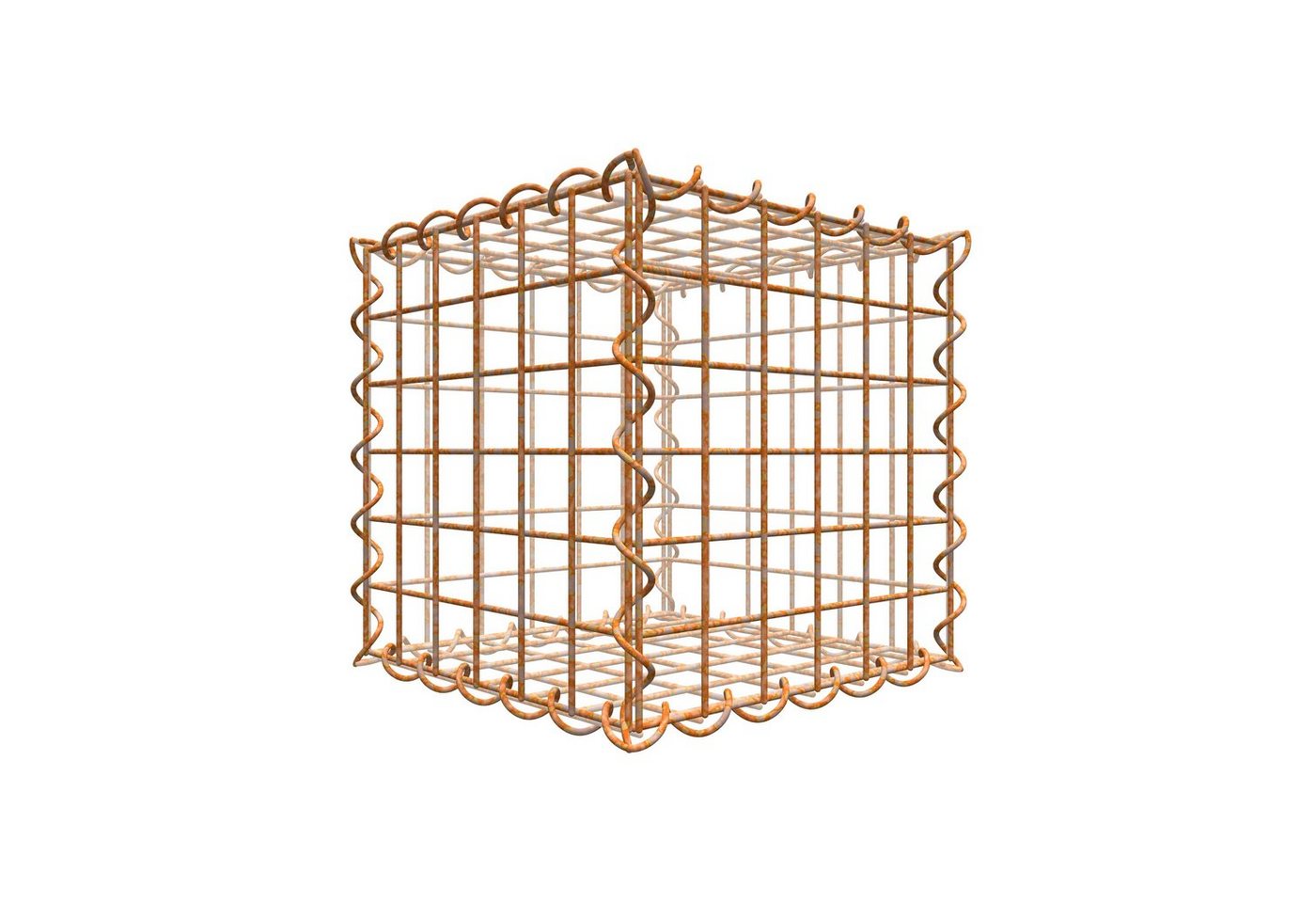 Gabiona Gabionenzaun Rostige Gabione 30 cm x 30 cm x 30 cm (L x H x T), Maschenweite 5 cm, (Rostige Gabione 30 cm x 30 cm x 30 cm (L x H x T), Maschenweite 5 cm x 5 cm, Spirale) Gabiona Gabionenzaun Rostige Gabione 30 cm x 30 cm x 30 cm (L x H x T), Maschenweite 5 cm, (Rostige Gabione 30 cm x 30 cm x 30 cm (L x H x T), Maschenweite 5 cm x 5 cm, Spirale) von Gabiona